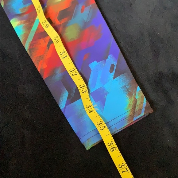 Athleta Colorful Yoga Running Stretchy Leggings - Picture 6 of 8